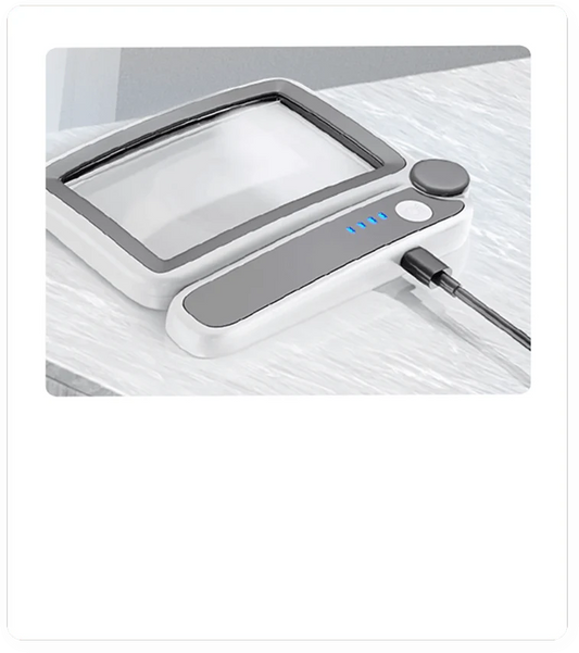 Loupe carrée rechargeable à LED