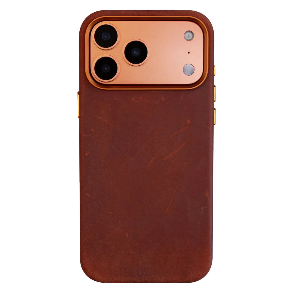 Leather Case Color: Wine Red Model: iPhone 17 Pro Max