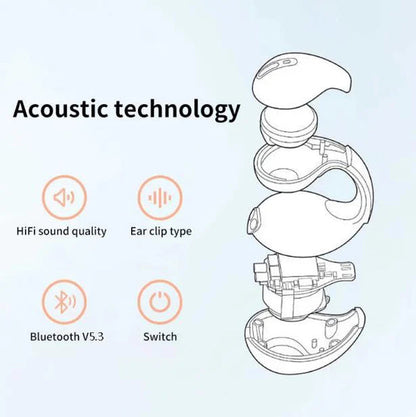 🎧Ecouteurs soniques™ | Des oreillettes sans fil à clipser qui ne tombent jamais，5.0 clip d'oreille stéréo haute qualité sonore, casque à conduction de gaz de sport